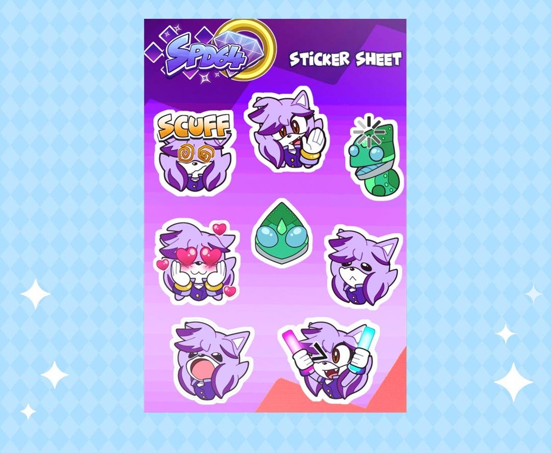 Spd64 Rouge SPD64 Emotes Sticker Sheet - Etsy