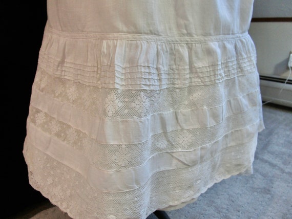 Antique Edwardian Petticoat Skirt W French Valenc… - image 8