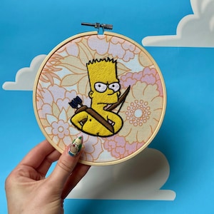 KAMP KRUSTY - Arte mural con bastidor de bordado de Los Simpsons