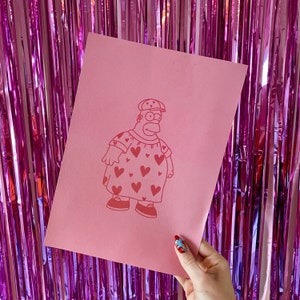 King Sized MuuMuu Homer - Valentines Day Print