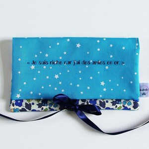 Checkbook Cover, Liberty Fabric, Checkbook Wallet, Checkbook Holder, Checkbook Case, Fabric Checkbook Cover, Inspirational Quote, Good Vibes