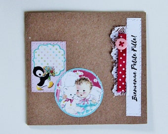 Vintage Carte De Voeux Vol Cigogne Bebe Victorienne Nouveau Etsy France