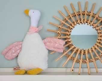 Baby Comforter Baby Goose | Goose Plush, Plush Toy, Goose Plushie, Goose Lovey, Goose Stuff Animal, Baby Comforter, Lovey, Baby Lovey, Pink
