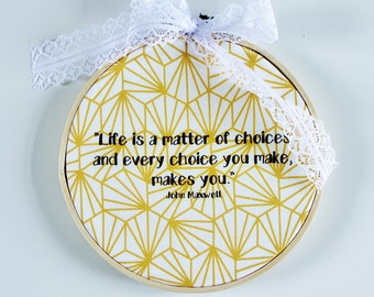 Stickdatei Stickdatei, Spruch Stickerei, Spruch Dekor, Wand dekor, Spruch Art, Hoop Art, Hoop Quote Art, Gesticktes Inspirierendes Zitat