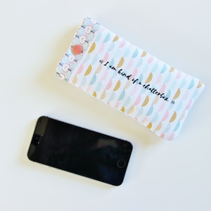 Cell Phone Pouch, Fabric Phone Pouch, Cell Phone Holder, Fabric iPhone case, Phone Sleeve, Cellphone Sleeve image 1