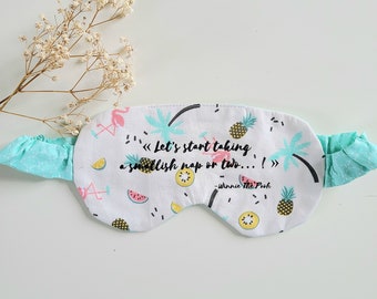 Reversible Sleep Mask, Eye Sleep Mask, Eye Mask, Sleep Mask, Sleep Mask for Women, Quote Sleep Mask, Travel Gift for Women, Mask for Sleep