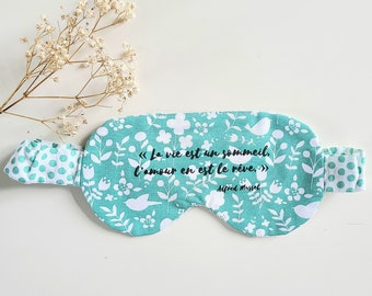 Reversible Sleep Mask, Eye Sleep Mask, Eye Mask, Sleep Mask, Sleep Mask for Women, Quote Sleep Mask, Travel Gift for Women, Mask for Sleep