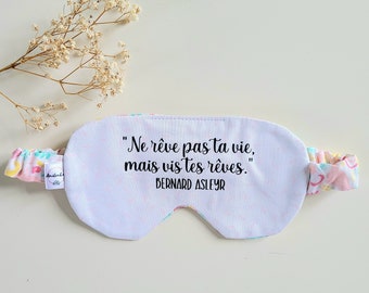 Sleep Mask, Eye Sleep Mask, Eye Mask, Inspirational Quote, Sleep Mask for Woman, Quote Sleep Mask, Travel Gift, Cat, Rainbow, Multicolor