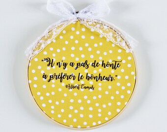 Embroidery Hoop Art, Quote Embroidery, Quote Decor, Wall Decor, Quote Art, Hoop Art, Hoop Quote Art, Embroidered Inspirational Quote