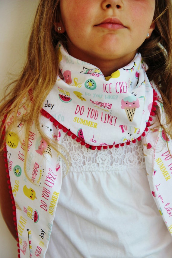 Foulard Cheche Fille Foulard Fille Reversible Foulard Etsy