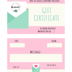 Electronic Gift Certificate, Gift Voucher, Birthday, Wedding, Christmas, Mother's Day, Gift Card, Gift Ideas, Literary Gifts, Quote Gifts image 5