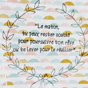 Bannière en Tissu, Fanion en Tissu, Pancarte Murale, Panneau de Porte, Citation Positive, Inspiration Positive, Couleurs Pastels image 3