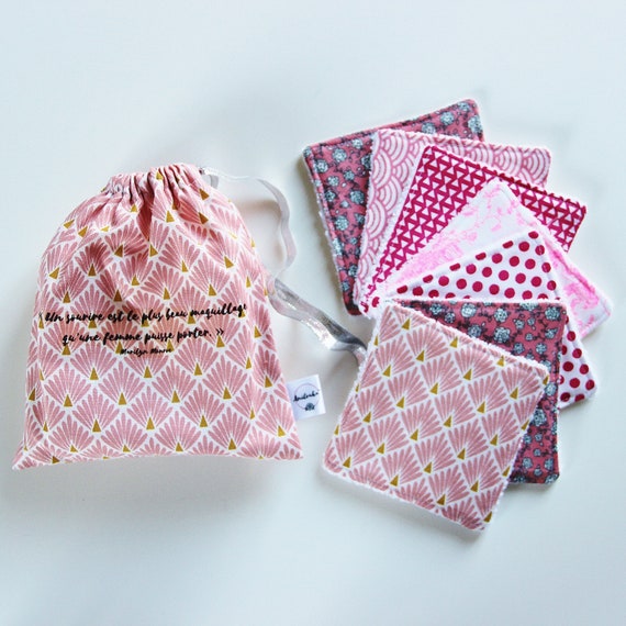 Lingettes/cotons lavables et panier origami