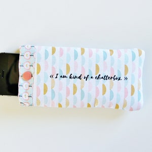 Cell Phone Pouch, Fabric Phone Pouch, Cell Phone Holder, Fabric iPhone case, Phone Sleeve, Cellphone Sleeve image 4