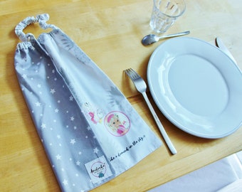 Kids Napkin, Infant Burp Cloth, Baby Bib, Washable Napkin, Reversible Bib, Quote, Vintage Bib, Birth Gift, Canteen Table Napkin, Toddlers