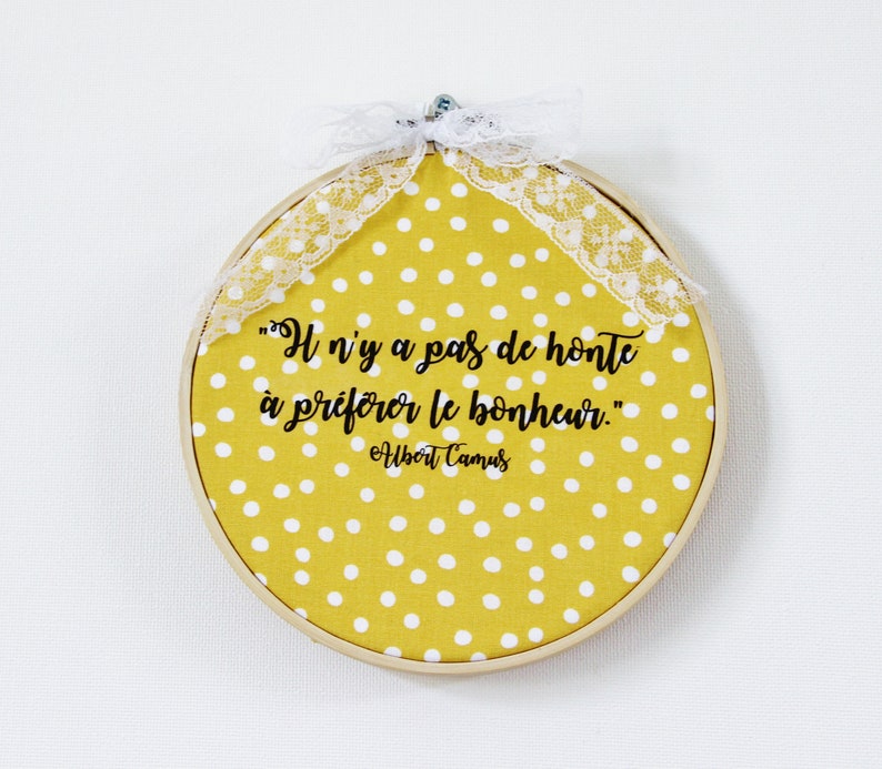 Embroidery Hoop Art, Quote Embroidery, Quote Decor, Wall Decor, Quote Art, Hoop Art, Hoop Quote Art, Embroidered Inspirational Quote image 4