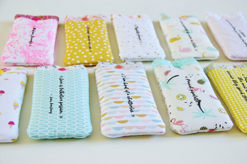 Cell Phone Pouch, Fabric Phone Pouch, Cell Phone Holder, Fabric iPhone case, Phone Sleeve, Cellphone Sleeve image 7