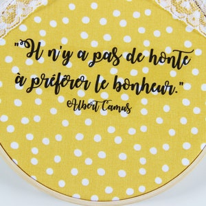 Cercle à Broder Avec Citation Inspirante, Citation Inspirante, Cadre Citation, Tenture Murale en Tissu, Décoration Chambre Enfant image 5