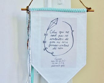 Stoff Banner, Stoff Wandbehang, Stoff Banner Flagge, Positive Zitat Banner, Positive Inspiration, Wortkunst Banner, Stoff Wimpel