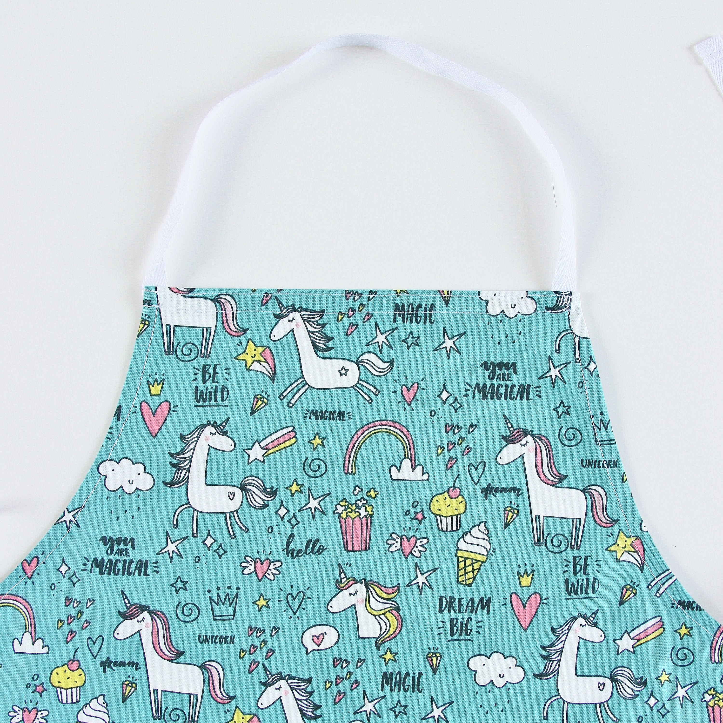 Tablier Licorne, Tablier Enfant, Cadeau Anniversaire, Cuisine, Princesse, Arc-En-Ciel, Inspirant