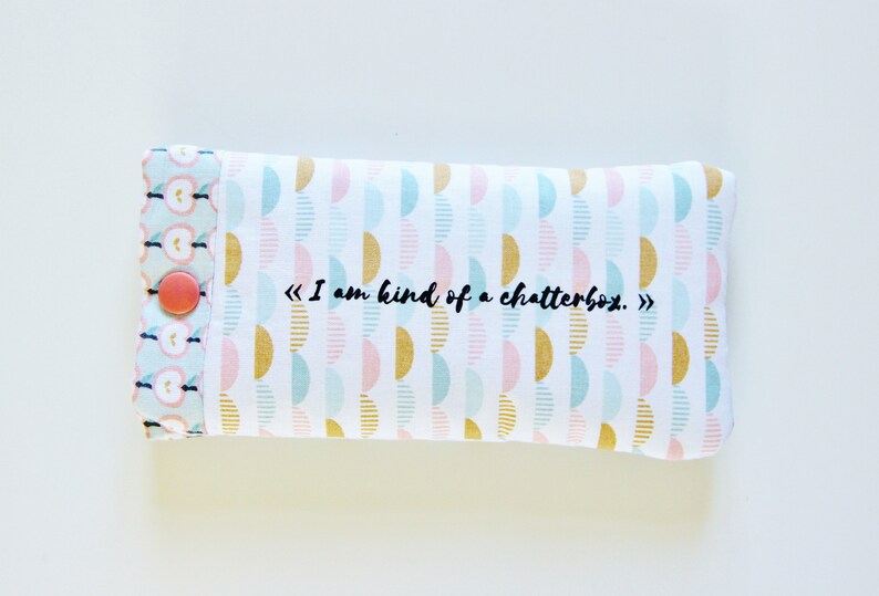 Cell Phone Pouch, Fabric Phone Pouch, Cell Phone Holder, Fabric iPhone case, Phone Sleeve, Cellphone Sleeve image 2