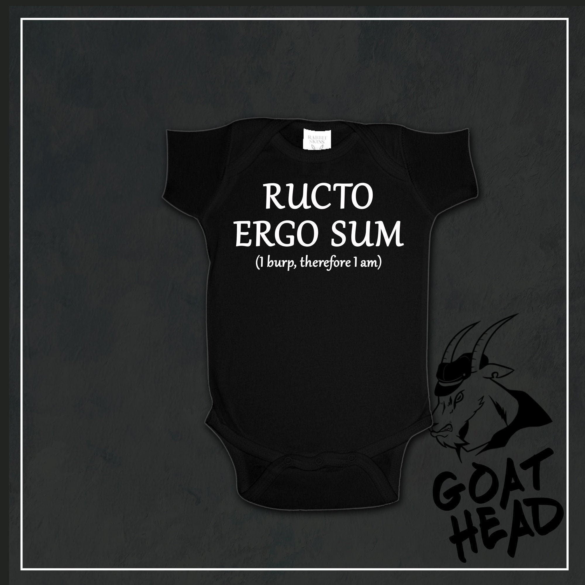 Ructo Ergo Sum I Burp Therefore I Am Baby One Piece Etsy