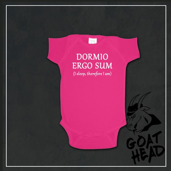 Dormio Ergo Sum I Sleep Therefore I Am Baby One Piece Etsy