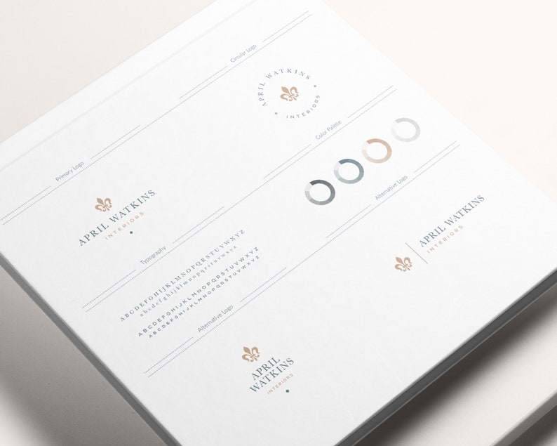 Premade Fleur De Lis Logo Identity Mini Branding Kit Etsy