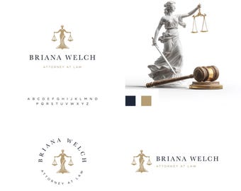 Lady Justice Logo Design. Premade Mini Branding Kit. Premade Logo. Law Logo. Lawyer Logo. Attorney Branding. Lawyer Branding. Law Firm Logo