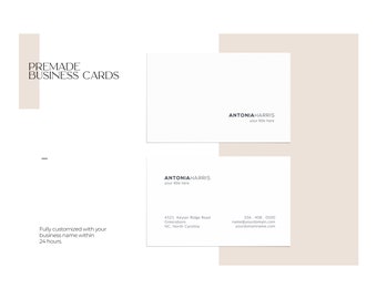 Premade business cards. Simple creative business cards. Modern business cards. Minimal business cards. Elegant business cards. Business Card