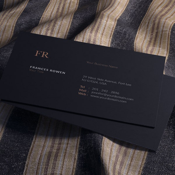 Luxury Business Cards. Elegant Business Cards. Business Cards Template. Premade Business Cards. Clean Business Cards. Black Business Cards