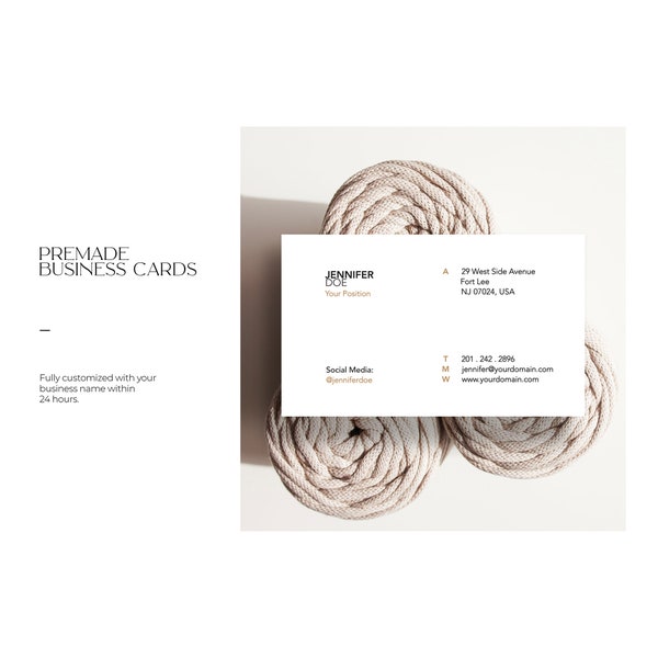 Minimal Business Cards. Premade Business Cards. One Side Business Cards. Clean Business Cards. Business Cards Set. Visitenkarten