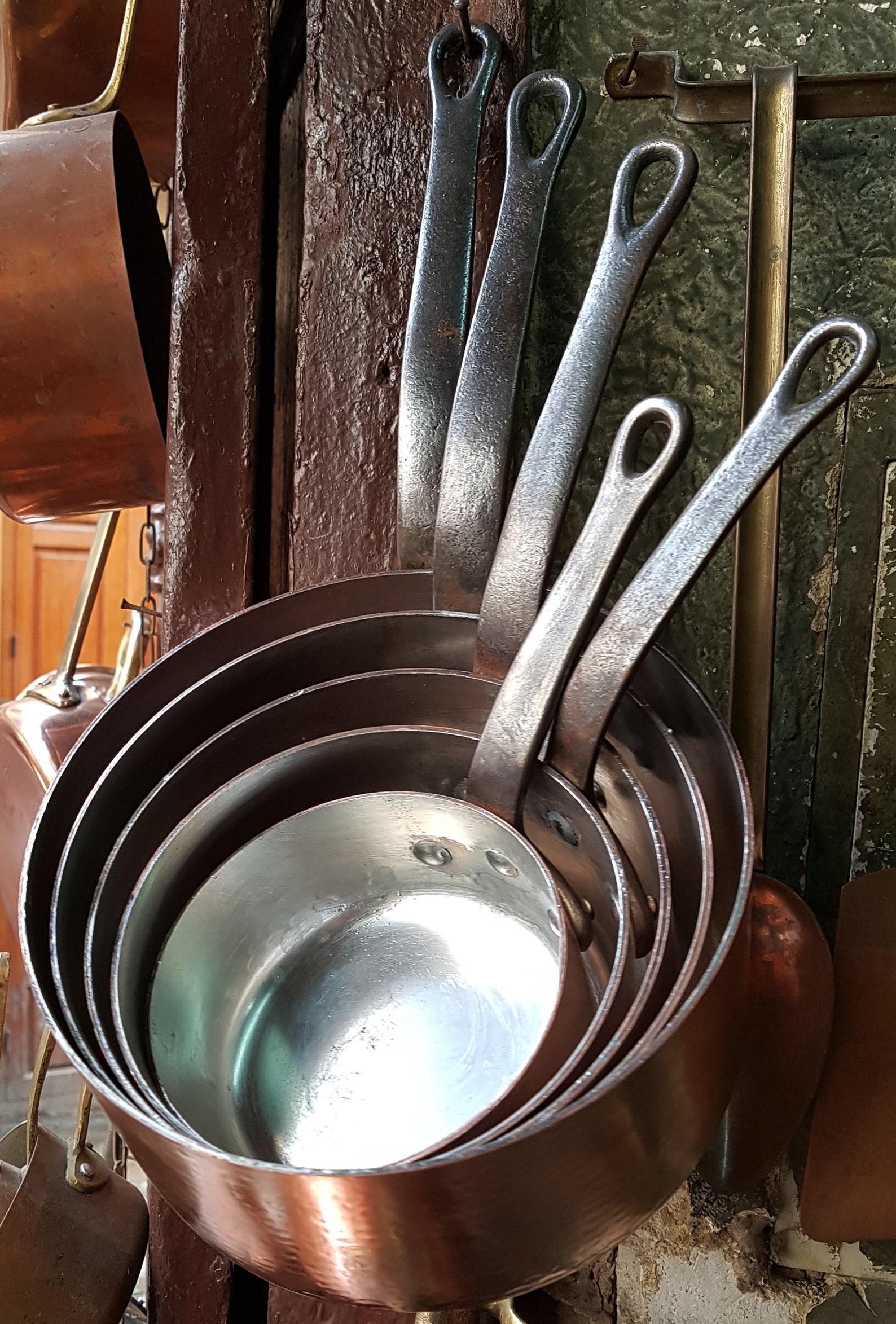 5 Cooking Pots, Copper Pots, Copper Pans, Moroccan Pans, Arabic Pans