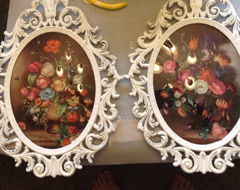 Vintage dome glass flower decor