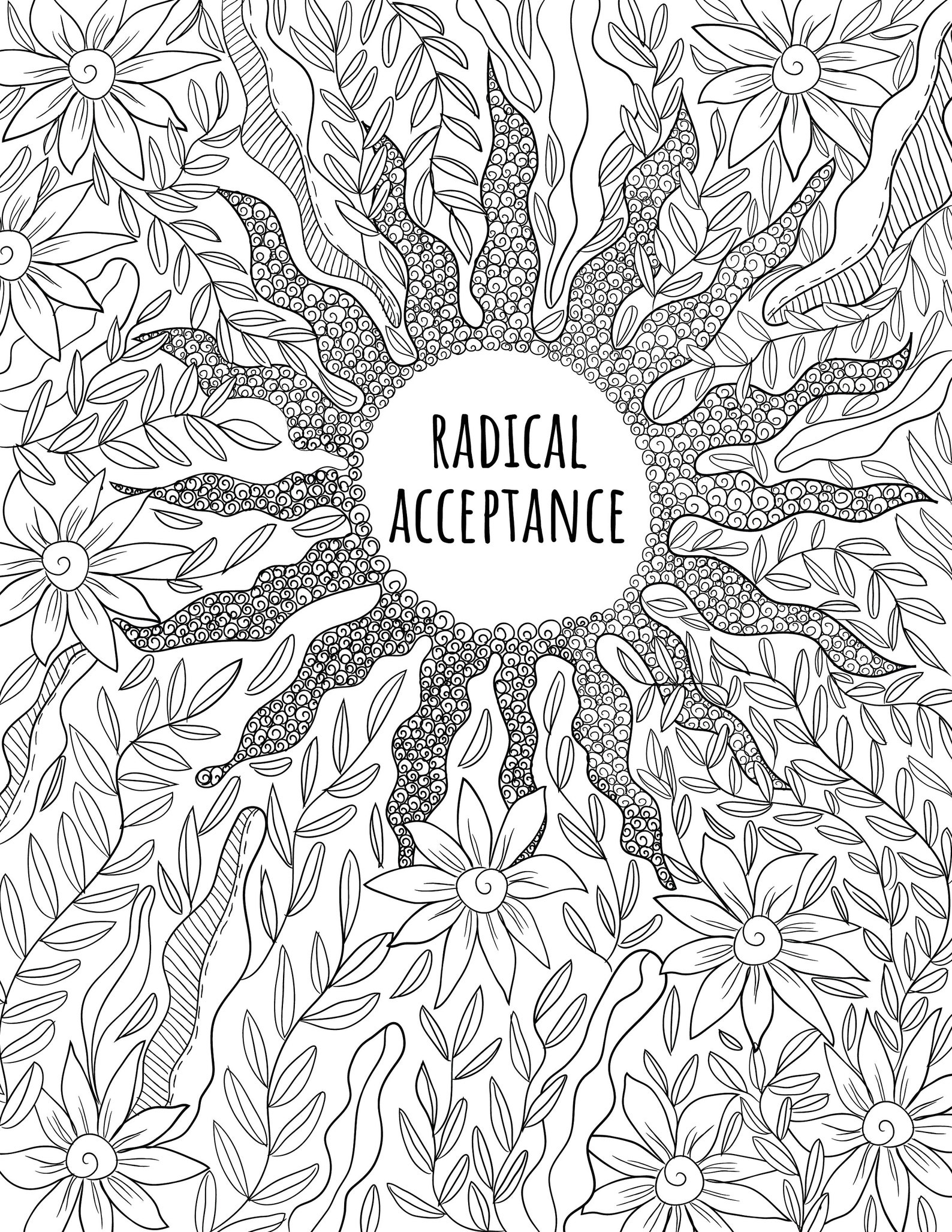 Radical Acceptance Coloring Page | Etsy