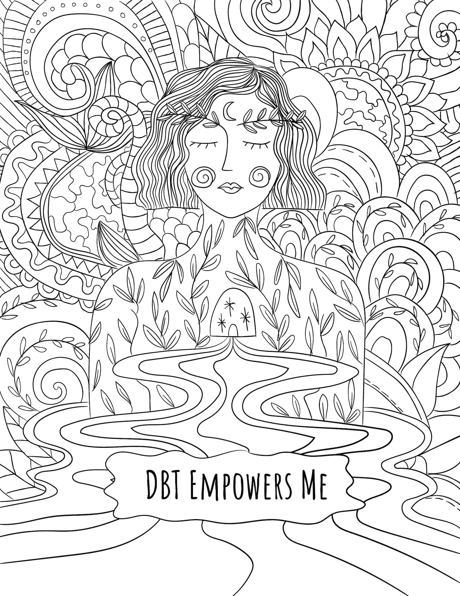 Dialectical Behavior Therapy Coloring Sheet - Etsy