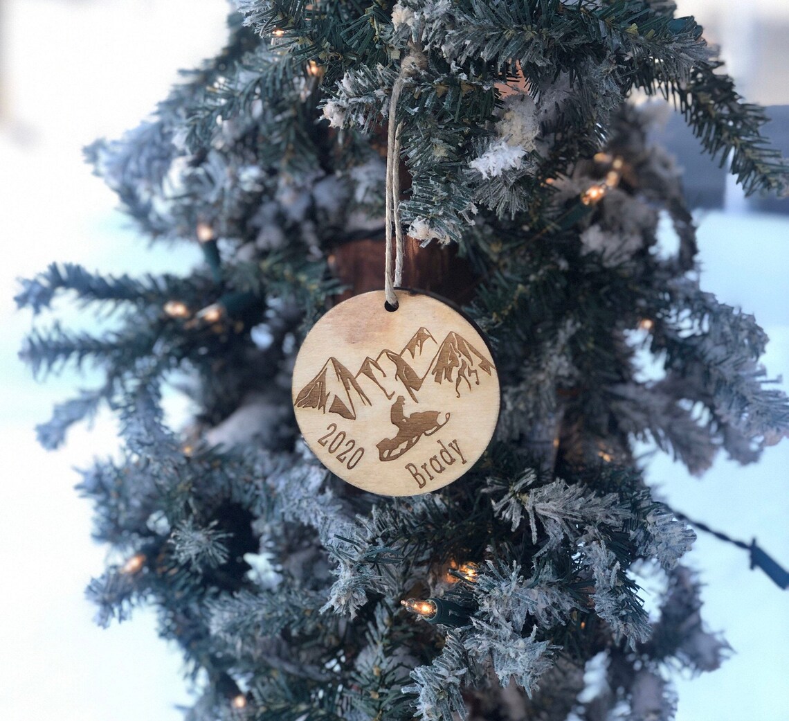 Snowmobile Ornament Snowmobile GIfts Personalized Etsy