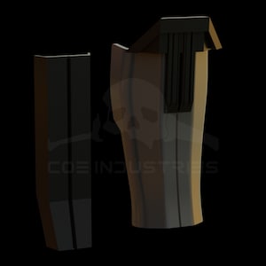Custom Mandalorian Inspired Shin Guard: Variant 2 *3D PRINT FILES ONLY*