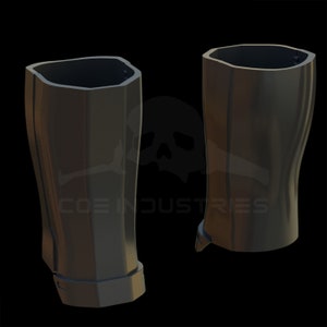 Custom Mandalorian Inspired Shin Guard: Variant 1 *3D PRINT FILES ONLY*