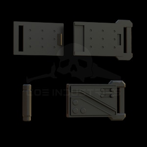 Puede incluir: Un conjunto de cuatro hebillas de cinturón de plástico negro. Las hebillas están diseñadas para ser usadas con un cinturón. Las hebillas tienen una variedad de formas y tamaños. Las hebillas están hechas de un material plástico duradero. Las hebillas son una excelente manera de agregar un toque de estilo a cualquier atuendo.