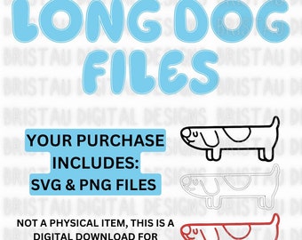 Long Dog - Blue Heeler PNG & SVG files