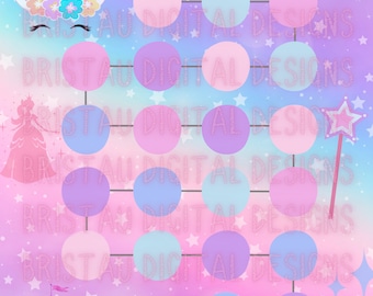 Princess & Unicorn Potty Training Chart Printable