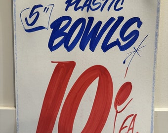Authenticated large Honest Eds hand-painted sign