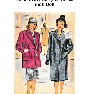 1942 Coat Pattern for Tyler Doll Pattern PDF Download