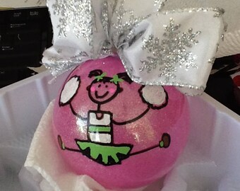CHEERLEADER PERSONALIZED ORNAMENT