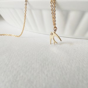 Zierliche Vogel Halskette- Layered Halskette- Kleine Schwalbe Halskette- 14k Gold Filled CZ Halskette-Elegante Halskette- Muttertags Geschenk-Cubic Zirkonia