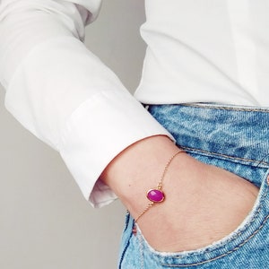 Dainty Crystal Bracelet- Rose Quartz Bracelet- Delicate Crystal-Girlfriend Gift- 14k Gold Filled Layering Bracelet-Gift for Her-Sisters Gift