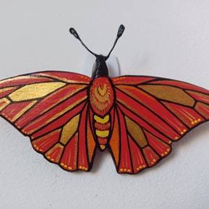 Ceramic abstract butterfly wall decor