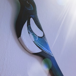 Ceramic magpie wall decor