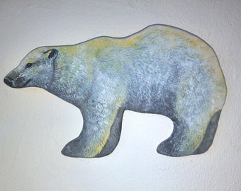 Keramik Eisbär Wanddeko